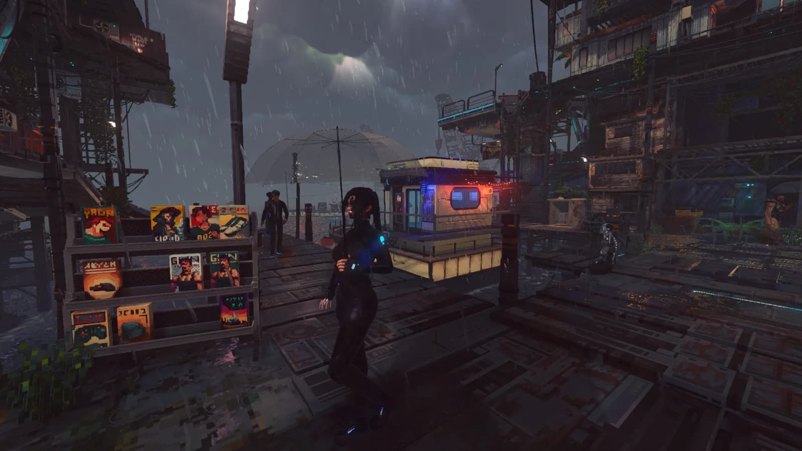 Fishing boat and dock in the January development update