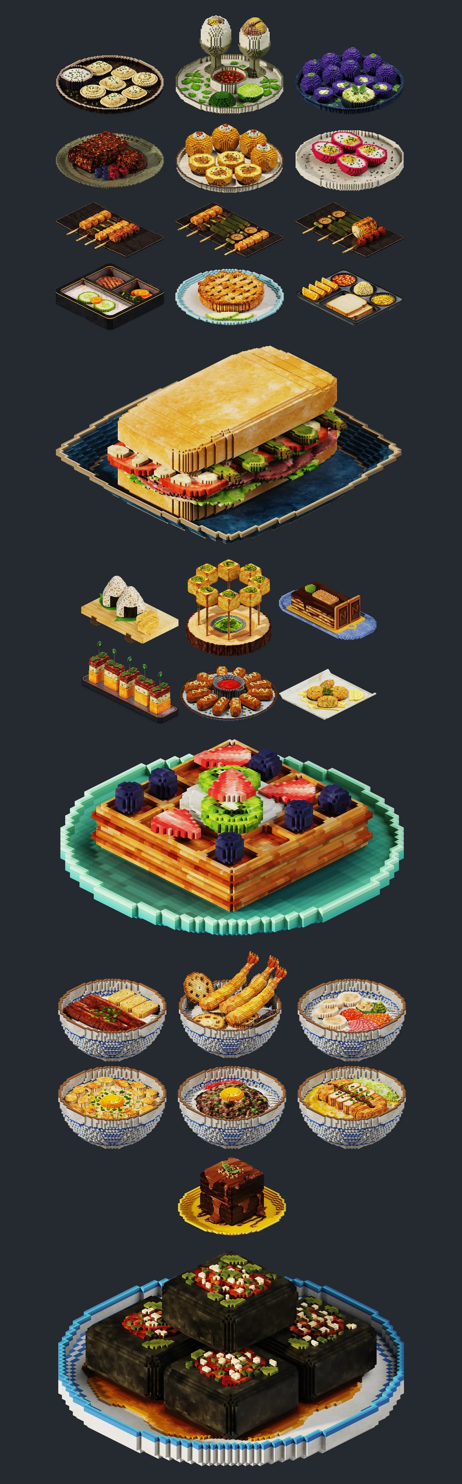 Food artwork from the May 2024 development update