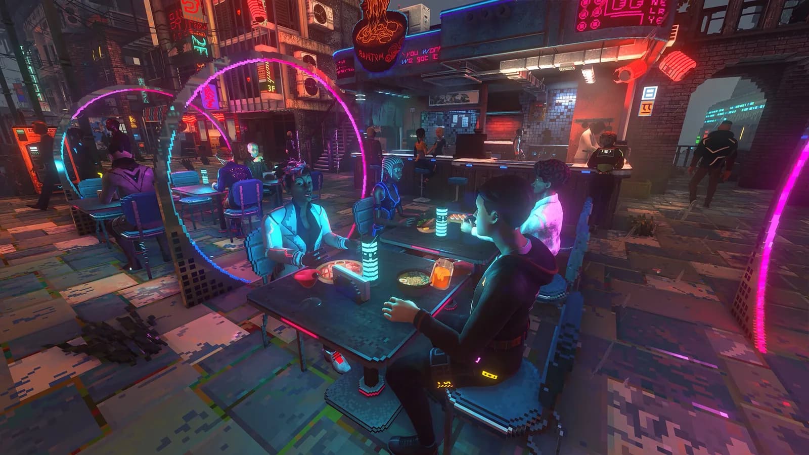 Dance floor and seating inside a nightclub